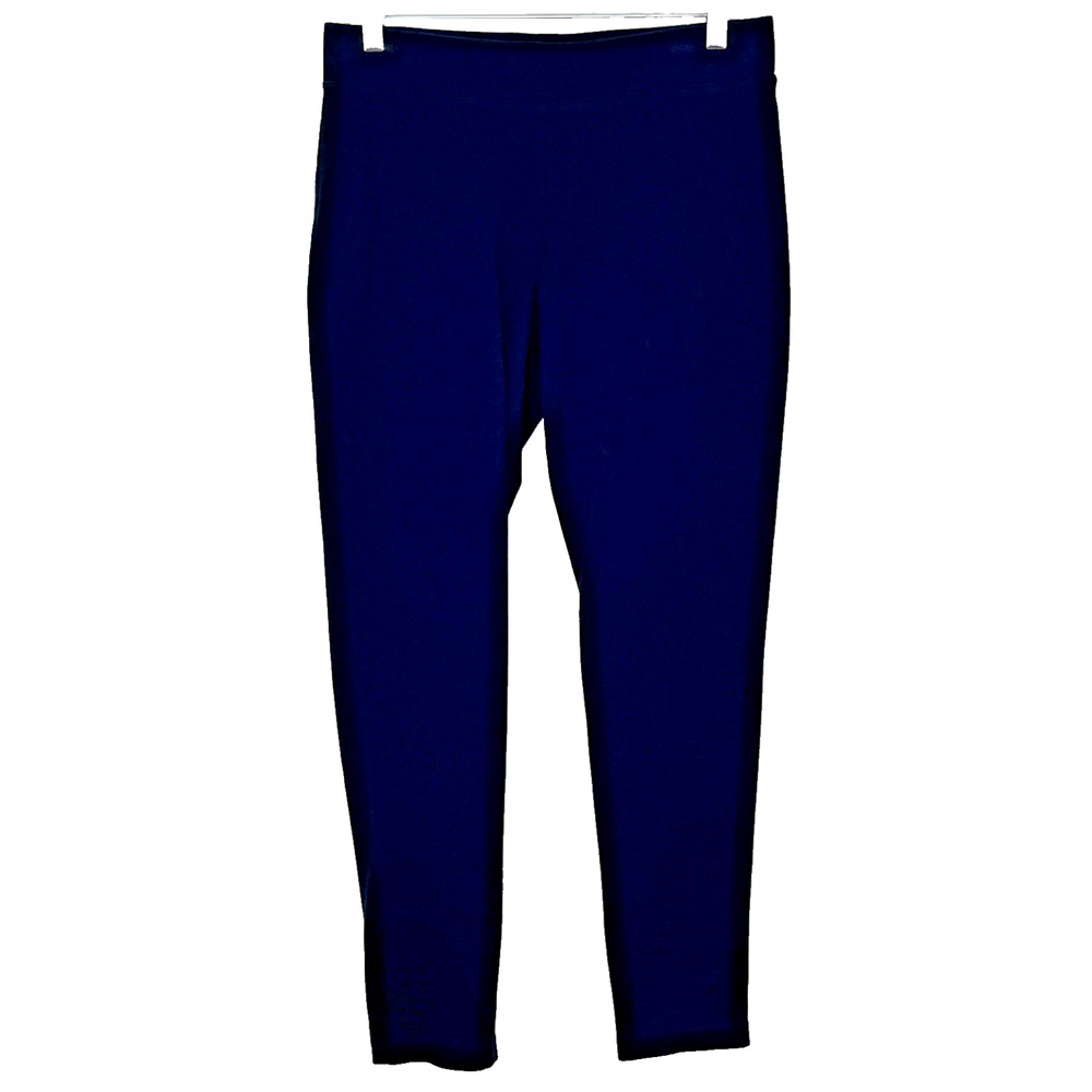Talbots Pull On Pants Womens Size Small Dark Blue Tapered Leg Elastic Waist